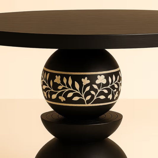 Dining Table with Cane Detail