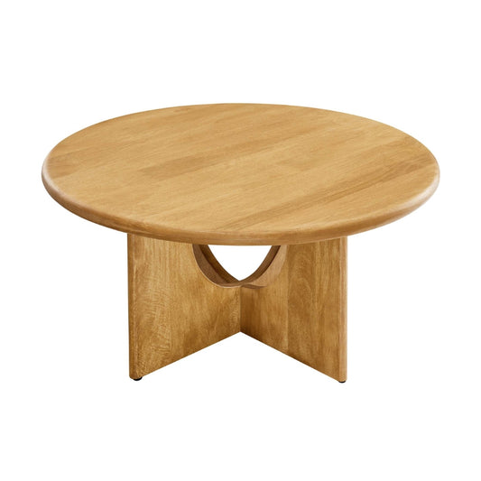 Tatvaacasa Round 34" Coffee Table in Walnut