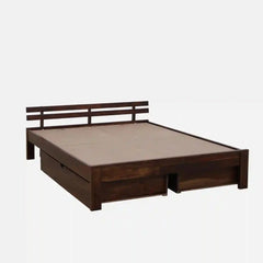 Sheesham Wood Queen Size Bed With Storage Drawers