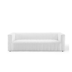 Tatvaacasa Modern Lounge Sofa with Channel Tufting & Soft Upholstery