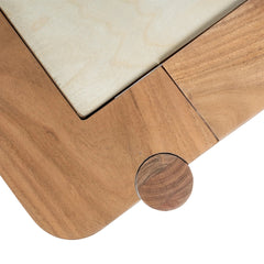Tatvaacasa Solid Wood Bed with Headboard Panel & Matching Bedside Table