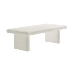 Relic Wooden Textured Coffee Table in White