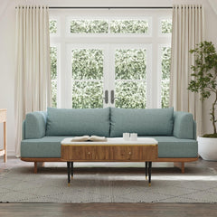 Modern 3 Seater Sofa Blue