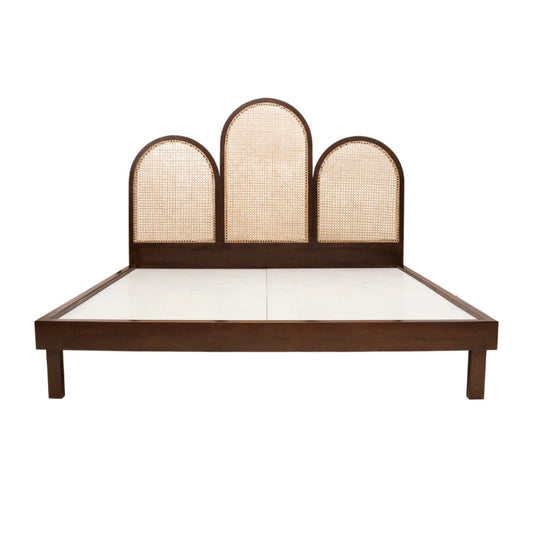 Mango Wood Cane Bed