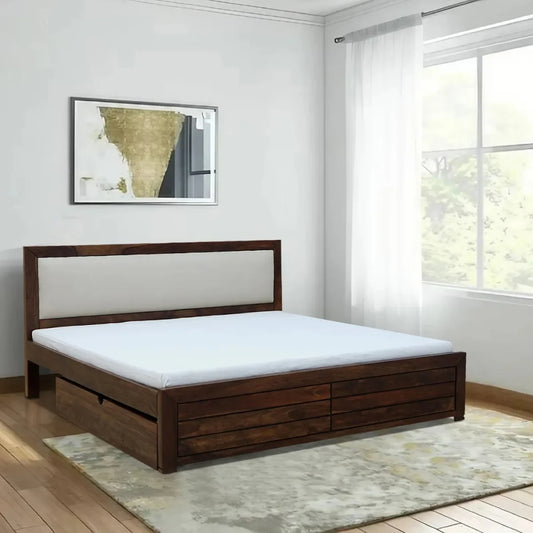 Solid Wood Drawer Storage Beds