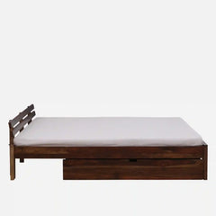 Sheesham Wood Queen Size Bed With Storage Drawers