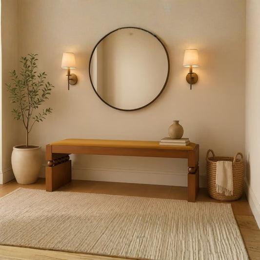 Modern Honey Finish Bench