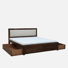 Solid Wood Drawer Storage Beds