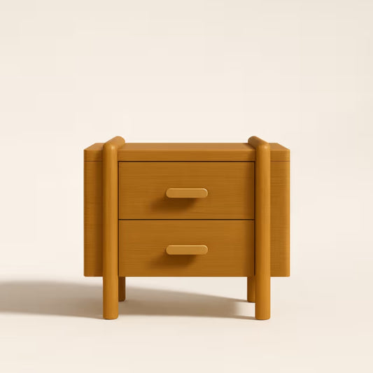 Tatvaacasa Modern Brown Bedside Table