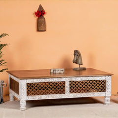 Hand Carved Mango Wood Coffee Table