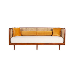 Wooden Cane Sofa for Home