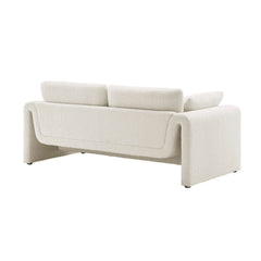 Tatvaacasa Boucle Fabric Sofa in Black