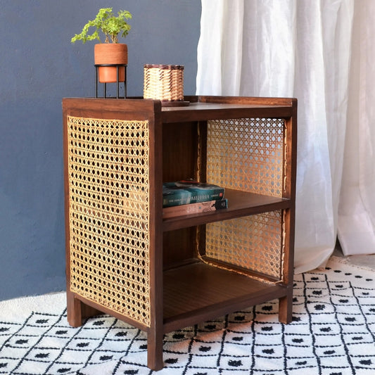 Modern Cane Side Table