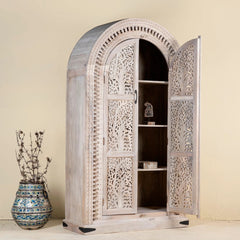 Hand Carved Mango Wood Wardrobe
