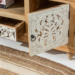 Wooden Carving Tv Stand