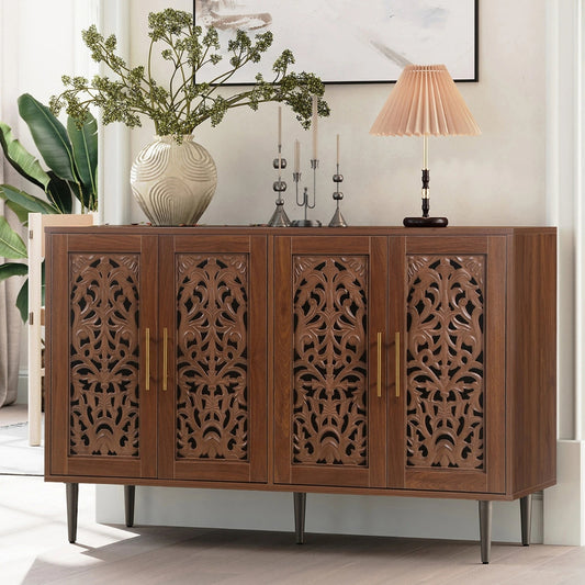 Storage Cabinet with 4 Doors Buffet Sideboard