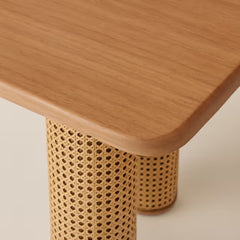 Modern Cane Dining Table