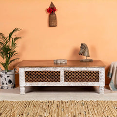 Hand Carved Mango Wood Coffee Table