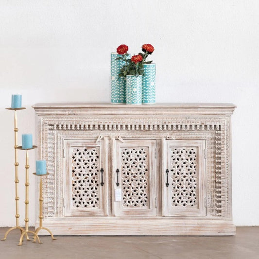 Solid Wooden Hand Carved Sideboard