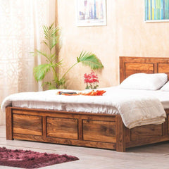 Sheesham Solid Wooden Plain Bed