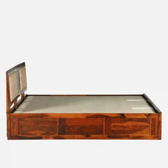 Solid Wood King Size Bed With Hydraulic Storage