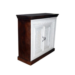 2 Door Hand Carved Cabinet