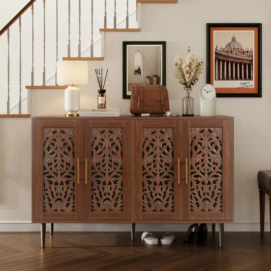 Storage Cabinet with 4 Doors Buffet Sideboard