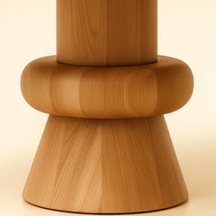 Modern Natural Wooden Round Dining Table
