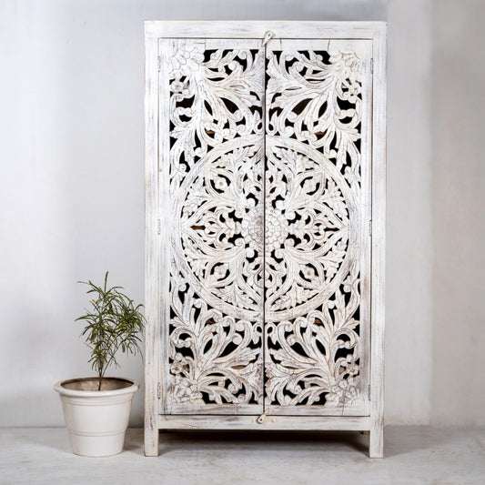 Wooden Carved Wardrobe for Storage