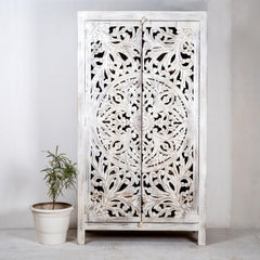 Wooden Carved Wardrobe for Storage