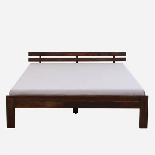 Solid Wood Queen Size Bed Without Storage