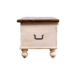 Hand-Carved Storage Trunk Coffee Table