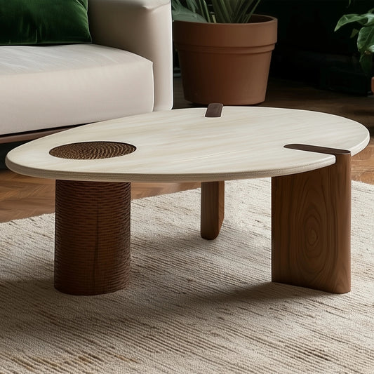 Tatvaacasa Modern Wooden Coffee Table