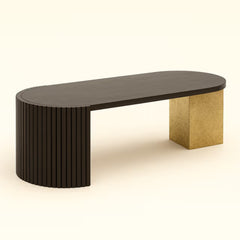 Walnut Finish Modern Coffee Table