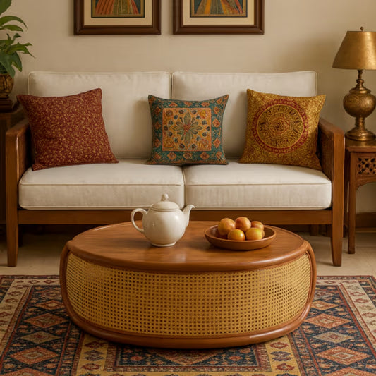 Modern  Cane Coffee Table