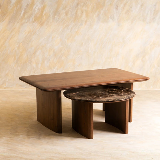 Tatvaacasa Nested Coffee Table Set of 2