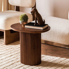 Walnut Wooden Side Table