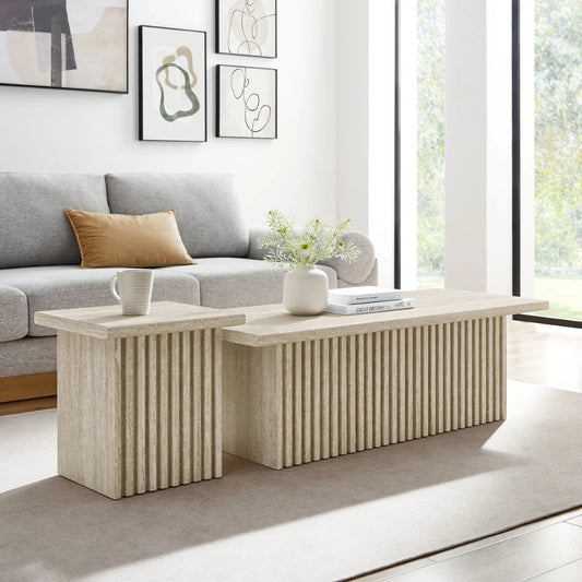 Tatvaacasa Nesting Coffee Tables Set of 2 in