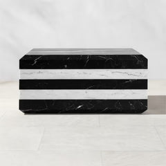 Black an white Marble Modern Coffee Table