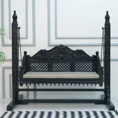 Wooden Hand Carved Swing For Home