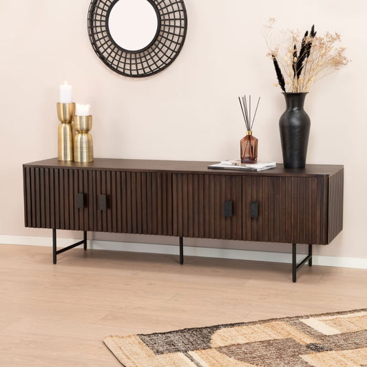 Tatvaacasa Carved Wood TV Console