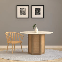 Tatvaacasa Modern Rustic Finished Wooden Handmade Dining Table