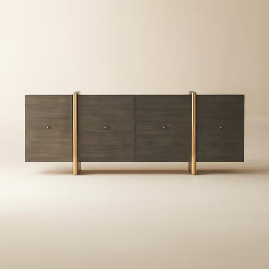 Tatvaacasa Gold Console Table