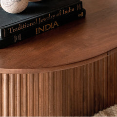Tatvaacasa Wooden Walnut Finish Coffee Table