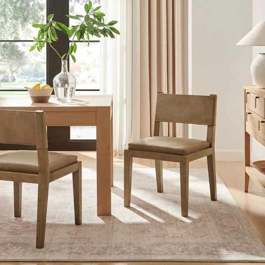 Tatvaacasa Leather Dining Side Chair