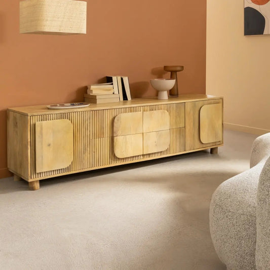 Natural Modern Wooden TV Stand