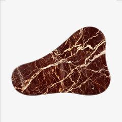 Noto Wooden Coffee Table with Brown Marble Top for Living Room