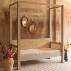 Cane Daybed | Solid Wood Lounge Seating