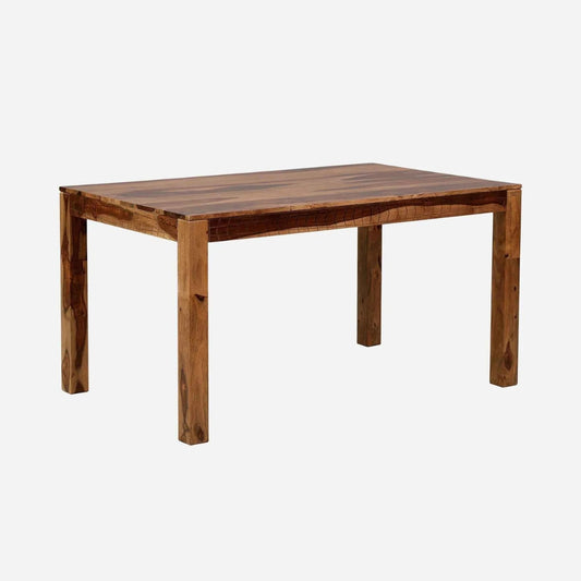 Sheesham Wood 6 Seater Dining Table in Rustic Teak Finish
