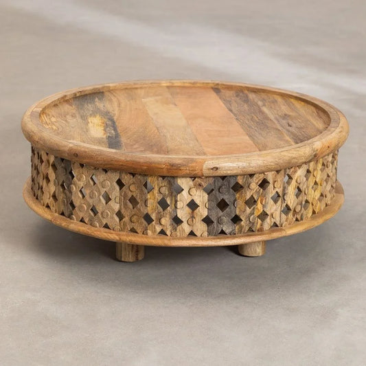 Tatvaacasa Carved Wood Coffee Table (Wood)